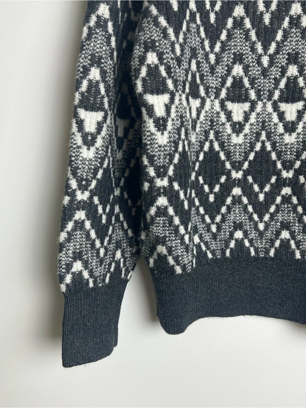 NWOT Varley Ida Relaxed Fairisle Roll-Neck Sweater